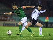 17 February 2017; Greg Bolger of Cork in action against Patrick McEleney of Dundalk during the President's Cup match between Dundalk and Cork City at Turner's Cross in Cork. Photo by David Maher/Sportsfile