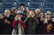 17 February 2017; Young Leinster supporters take photos during the Guinness PRO12 Round 15 match between Leinster and Edinburgh at the RDS Arena in Ballsbridge, Dublin. Photo by Brendan Moran/Sportsfile