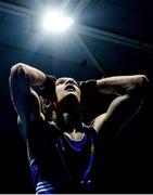 17 February 2017; A dejected Stephen Broadhurst of Dealgan after his defeat to Emmett Brennan of Glasnevin during their 75KG bout at the 2017 IABA Elite Boxing Championship finals in the National Stadium, Dublin. Photo by Eóin Noonan/Sportsfile