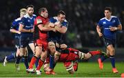 17 February 2017; Jack Conan of Leinster is tackled by Neil Cochrane, left, and Magnus Bradbury of Edinburgh during the Guinness PRO12 Round 15 match between Leinster and Edinburgh at the RDS Arena in Ballsbridge, Dublin. Photo by Stephen McCarthy/Sportsfile