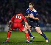 17 February 2017; James Tracy of Leinster in action against Duncan Weir of Edinburgh during the Guinness PRO12 Round 15 match between Leinster and Edinburgh at the RDS Arena in Ballsbridge, Dublin. Photo by Stephen McCarthy/Sportsfile