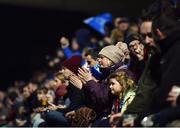 17 February 2017; Leinster supporters during the Guinness PRO12 Round 15 match between Leinster and Edinburgh at the RDS Arena in Ballsbridge, Dublin. Photo by Ramsey Cardy/Sportsfile