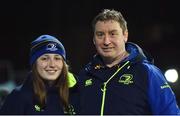 17 February 2017; Leinster supporters Emily and Tom Jacob, from Portloaise, Co. Laois ahead of the Guinness PRO12 Round 15 match between Leinster and Edinburgh at the RDS Arena in Ballsbridge, Dublin. Photo by Ramsey Cardy/Sportsfile