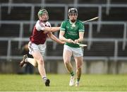 18 February 2017; Ross O'Sullivan of St. Colman's Fermoy in action against Brian McGrath of Our Lady's Templemore during the Dr. Harty Cup Final match between Our Lady's Templemore and St. Colman's Fermoy at the Gaelic Grounds in Limerick. Photo by Diarmuid Greene/Sportsfile
