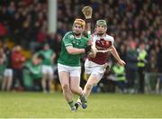 18 February 2017; Niall O'Leary of St. Colman's Fermoy in action against Brian McGrath of Our Lady's Templemore during the Dr. Harty Cup Final match between Our Lady's Templemore and St. Colman's Fermoy at the Gaelic Grounds in Limerick. Photo by Diarmuid Greene/Sportsfile