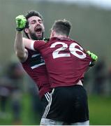 18 February 2017; Kevin McKernan, left, and Kieran McGeary of St. Mary's University Belfast celebrate at the final whistle after the Independent.ie HE GAA Sigerson Cup Final match between University College Dublin and St. Mary's University Belfast at the Connacht GAA Centre in Bekan, Co. Mayo. Photo by Matt Browne/Sportsfile