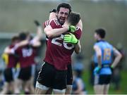 18 February 2017; Kevin McKernan, left, and Kieran McGeary of St. Mary's University Belfast celebrate at the final whistle after the Independent.ie HE GAA Sigerson Cup Final match between University College Dublin and St. Mary's University Belfast at the Connacht GAA Centre in Bekan, Co. Mayo. Photo by Matt Browne/Sportsfile