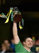 18 February 2017; Carrickshock captain John Tennyson lifts the cup after the AIB GAA Hurling All-Ireland Intermediate Club Championship final match between Ahascragh - Foghenach and Carrickshock at Croke Park in Dublin. Photo by Piaras Ó Mídheach/Sportsfile