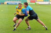 22 July 2011; Leinster's Heinke van der Merwe in action against Steven Sykes during an open training session ahead of the 2011/12 season. Tallaght Stadium, Tallaght, Dublin. Picture credit: Brendan Moran / SPORTSFILE