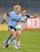 23 July 2011; Sorcha Furlong, Dublin, in action against Aine Gately, Kildare. TG4 Ladies Football All-Ireland Senior Championship Qualifier Round 1, Dublin v Kildare, Pearse Park, Longford. Photo by Sportsfile