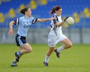 23 July 2011; Aine Gately, Kildare, in action against Denise Masterson, Dublin. TG4 Ladies Football All-Ireland Senior Championship Qualifier Round 1, Dublin v Kildare, Pearse Park, Longford. Photo by Sportsfile