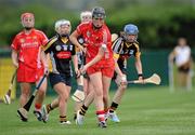 23 July 2011; Gemma O'Connor, Cork, in action against Shelly Farrell, left, and Michelle Quilty, Kilkenny. All-Ireland Senior Camogie Championship in association with RTÉ Sport, Kilkenny v Cork, Jenkinstown, Co. Kilkenny. Picture credit: Matt Browne / SPORTSFILE