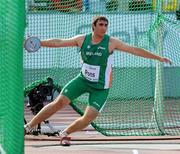 23 July 2011; Ireland's Marco Pons in action during the Mens Discus Throw. European Junior Athletics Championships, Kadriorg Stadium, Talinn, Estonia. Picture credit: Mark Shearman / SPORTSFILE