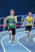 18 February 2017; Luke Morris of Newbridge AC, Co Kildare, competing in the Men's 200m Heats during the Irish Life Health National Senior Indoor Championships at the Sport Ireland National Indoor Arena in Abbotstown, Dublin. Photo by Sam Barnes/Sportsfile