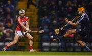 18 February 2017; Shane Kingston of Cork shoots to score his side's first goal past Dublin goalkeeper Conor Dooley during the Allianz Hurling League Division 1A Round 2 match between Cork and Dublin at Páirc Uí Rinn in Cork. Photo by Stephen McCarthy/Sportsfile