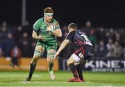 18 February 2017; Sean O'Brien of Connacht in action against Dorian Jones of Newport Gwent Dragons during the Guinness PRO12 Round 15 match between Connacht and Newport Gwent Dragons at the Sportsground in Galway. Photo by Diarmuid Greene/Sportsfile