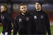 17 February 2017; Conor Clifford of Dundalk ahead of the President's Cup match between Dundalk and Cork City at Turner's Cross in Cork. Photo by David Maher/Sportsfile