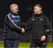 18 February 2017; Dublin manager Ger Cunningham with Cork selector Diarmuid O'Sullivan following the Allianz Hurling League Division 1A Round 2 match between Cork and Dublin at Páirc Uí Rinn in Cork. Photo by Stephen McCarthy/Sportsfile