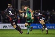 18 February 2017; Tom Farrell of Connacht is tackled by Brok Harris, left, and Elliot Dee of Newport Gwent Dragons during the Guinness PRO12 Round 15 match between Connacht and Newport Gwent Dragons at the Sportsground in Galway. Photo by Diarmuid Greene/Sportsfile