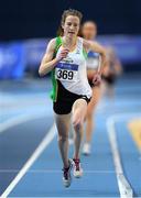 18 February 2017; Fionnuala McCormack, Kilcoole AC, Wicklow, competing in the Women's 3000m Final during the Irish Life Health National Senior Indoor Championships at the Sport Ireland National Indoor Arena in Abbotstown, Dublin. Photo by Brendan Moran/Sportsfile