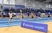 18 February 2017; A general view of the Women's 3000m Final during the Irish Life Health National Senior Indoor Championships at the Sport Ireland National Indoor Arena in Abbotstown, Dublin. Photo by Brendan Moran/Sportsfile
