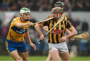 19 February 2017; Kieran Joyce of Kilkenny in action against Aaron Shanagher of Clare during the Allianz Hurling League Division 1A Round 2 match between Clare and Kilkenny at Cusack Park in Ennis. Photo by Diarmuid Greene/Sportsfile