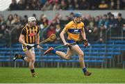 19 February 2017; David Fitzgerald of Clare in action against Liam Blanchfield of Kilkenny during the Allianz Hurling League Division 1A Round 2 match between Clare and Kilkenny at Cusack Park in Ennis. Photo by Diarmuid Greene/Sportsfile