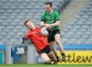 19 February 2017; Daniel Griffin of Glenbeigh-Glencar in action against Mark McAleer of Rock St Patrick's during the AIB GAA Football All-Ireland Junior club championship final match between Rock St. Patrick's and Glenbeigh-Glencar and at Croke Park in Dublin. Photo by Eóin Noonan/Sportsfile