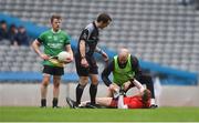 19 February 2017; Darran O'Sullivan of Glenbeigh-Glencar is treated for an injury late in the first half during the AIB GAA Football All-Ireland Junior club championship final match between Rock St. Patrick's and Glenbeigh-Glencar at Croke Park in Dublin. Photo by Piaras Ó Mídheach/Sportsfile
