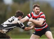 19 February 2017; David O’Dwyer of Enniscorthy RFC is tackled by Daragh Conroy of Dundalk RFC during the Bank of Ireland Provincial Towns cup second round match between Dundalk RFC and Enniscorthy RFC at Dundalk RFC grounds in Co. Louth. Photo by Seb Daly/Sportsfile