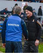 19 February 2017; Clare joint manager Donal Moloney exchanges a handshake with Kilkenny manager Brian Cody after the Allianz Hurling League Division 1A Round 2 match between Clare and Kilkenny at Cusack Park in Ennis. Photo by Diarmuid Greene/Sportsfile