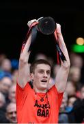 19 February 2017; Glenbeigh-Glencar captain Colin McGillycuddy lifts the cup after the AIB GAA Football All-Ireland Junior club championship final match between Rock St. Patrick's and Glenbeigh-Glencar at Croke Park in Dublin. Photo by Piaras Ó Mídheach/Sportsfile