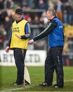 19 February 2017; Clare joint managers Gerry O'Connor, left, and Donal Moloney during the Allianz Hurling League Division 1A Round 2 match between Clare and Kilkenny at Cusack Park in Ennis. Photo by Diarmuid Greene/Sportsfile
