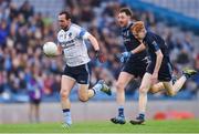 19 February 2017; Graham Reilly of St Colmcille's gets past Shane Scott and Niall McManamon, right, of St. Patrick's Westport during the AIB GAA Football All-Ireland Intermediate club championship final match between St. Colmcille's and St. Patrick's Westport at Croke Park in Dublin. Photo by Piaras Ó Mídheach/Sportsfile