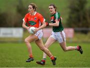 19 January 2017; Caroline O'Hanlon of Armagh in action against Clodagh McManamon of Mayo during the Lidl Ladies Football National League round 3 match between Armagh and Mayo at Clonmore in Armagh. Photo by Oliver McVeigh/Sportsfile