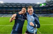19 February 2017; St. Patrick's Westport's Lee Keegan, left, and Kevin Keane celebrate after the AIB GAA Football All-Ireland Intermediate club championship final match between St. Colmcille's and St. Patrick's Westport at Croke Park in Dublin. Photo by Piaras Ó Mídheach/Sportsfile