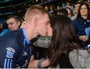 19 February 2017; Kevin Keane of St. Patrick's Westport celebrates with his girlfriend Marie Ryder after the AIB GAA Football All-Ireland Intermediate club championship final match between St. Colmcille's and St. Patrick's Westport at Croke Park in Dublin. Photo by Eóin Noonan/Sportsfile