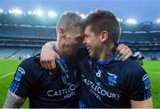19 February 2017; Lee Keegan of St. Patrick's Westport, right, celebrates with Phil Keegan, left, after the AIB GAA Football All-Ireland Intermediate club championship final match between St. Colmcille's and St. Patrick's Westport at Croke Park in Dublin. Photo by Eóin Noonan/Sportsfile