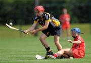 23 July 2011; Aisling Dunphy, Kilkenny, in action against Eimear O'Sullivan, Cork. All-Ireland Senior Camogie Championship in association with RTÉ Sport, Kilkenny v Cork, Jenkinstown, Co. Kilkenny. Picture credit: Matt Browne / SPORTSFILE