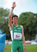 24 July 2011; Ireland's Thomas Barr after finishing in sixth place in the Men's 400m Hurdles Final, in a time of 51.02. European Junior Athletics Championships, Kadriorg Stadium, Talinn, Estonia. Picture credit: Mark Shearman / SPORTSFILE