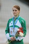 24 July 2011; Ireland's Ciara Mageean with her silver medal after finishing second in the Women's 1500m Final, in a time of 4:16.82. European Junior Athletics Championships, Kadriorg Stadium, Talinn, Estonia. Picture credit: Mark Shearman / SPORTSFILE