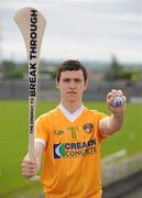 25 July 2011; Antrim's Conor McCann ahead of the Bord Gáis Energy Ulster GAA Hurling U-21 Final which is taking place at Casement Park at 7.30pm Wednesday. Antrim are going for their third Ulster U-21 title in a row, while Armagh are seeking their first ever title. This is only the second time that Armagh have reached the U-21 Ulster Final having also reached last year’s final. Casement Park, Belfast, Co. Antrim. Picture credit: Oliver McVeigh / SPORTSFILE