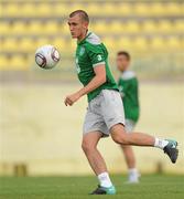 25 July 2011; Republic of Ireland's Kevin Knight in action during squad training ahead of his side's final 2010/11 UEFA European Under-19 Championship group game, on Tuesday, against Romania. 2010/11 UEFA European Under-19 Championship, Concordia Stadium, Chiajna, Bucharest, Romania. Picture credit: Stephen McCarthy / SPORTSFILE