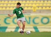25 July 2011; Republic of Ireland's John Egan in action during squad training ahead of his side's final 2010/11 UEFA European Under-19 Championship group game, on Tuesday, against Romania. 2010/11 UEFA European Under-19 Championship, Concordia Stadium, Chiajna, Bucharest, Romania. Picture credit: Stephen McCarthy / SPORTSFILE