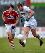 12 February 2017; Tommy Moolick of Kildare gets past Ian Maguire of Cork during the Allianz Football League Division 2 Round 2 game between Kildare and Cork at St Conleth's Park in Newbridge, Co. Kildare. Photo by Piaras Ó Mídheach/Sportsfile