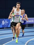 19 February 2017; Paul Robinson, St Coca's AC, Co Kildare, Dublin, leads the field on his way to finishing second in the Men's 1500m Final during the Irish Life Health National Senior Indoor Championships at the Sport Ireland National Indoor Arena in Abbotstown, Dublin. Photo by Brendan Moran/Sportsfile