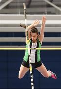 19 February 2017; Claire Wilkinson, Ballymena & Antrim AC, Co Antrim, competes in the Women's Pole Vault Final during the Irish Life Health National Senior Indoor Championships at the Sport Ireland National Indoor Arena in Abbotstown, Dublin. Photo by Brendan Moran/Sportsfile