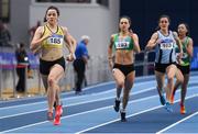 19 February 2017; Phil Healy, Bandon AC, Cork, on her way to winning the Women's 400m Final during the Irish Life Health National Senior Indoor Championships at the Sport Ireland National Indoor Arena in Abbotstown, Dublin. Photo by Brendan Moran/Sportsfile