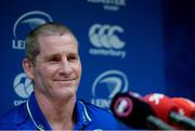 20 February 2017; Leinster senior coach Stuart Lancaster during a press conference at Leinster Rugby HQ, Belfield, Dublin. Photo by Piaras Ó Mídheach/Sportsfile