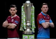20 February 2017; Ronan Murray of Galway, left, and Sean Brennan of Drogheda United, right, in attendance at the SSE Airtricity & FAI Photoshoot with League Players at Aviva Stadium in Lansdowne Road, Dublin.  Photo by Seb Daly/Sportsfile